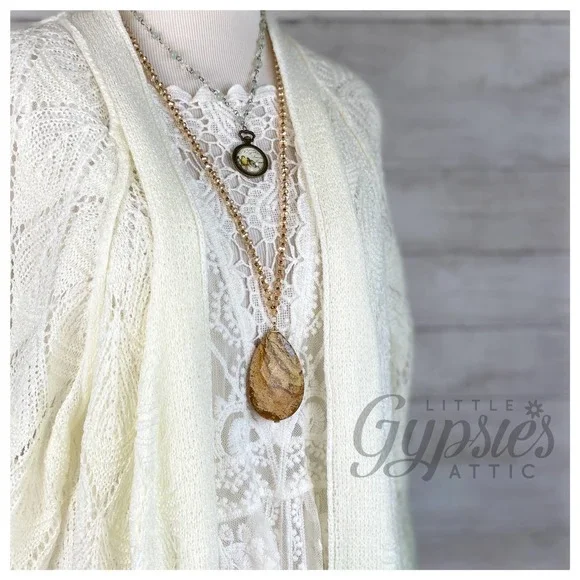 Handmade Woodland Jasper Long Necklace - Picture 2 of 8